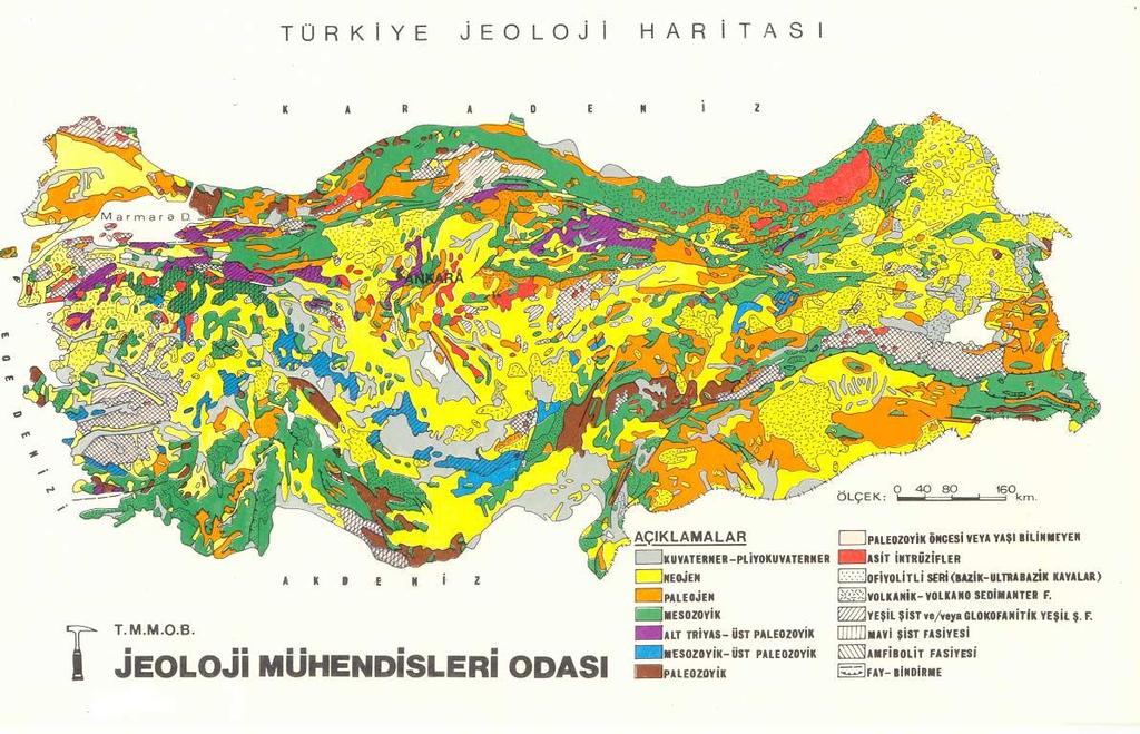 Jeolojik Harita Alımı Jeolojik birimlerin haritalanması