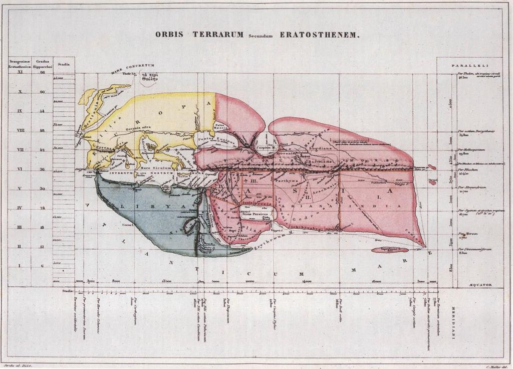 Eratostenes in dünya haritası (Karl Müller