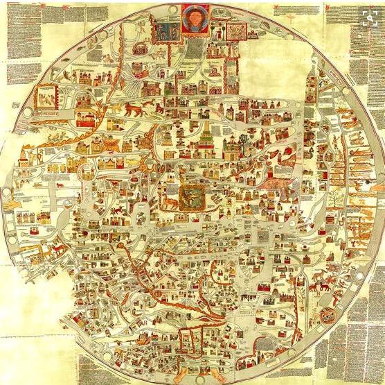 Bilinen en büyük Ortaçağ dünya haritası.