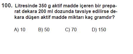 2009 Sınavı A= B x