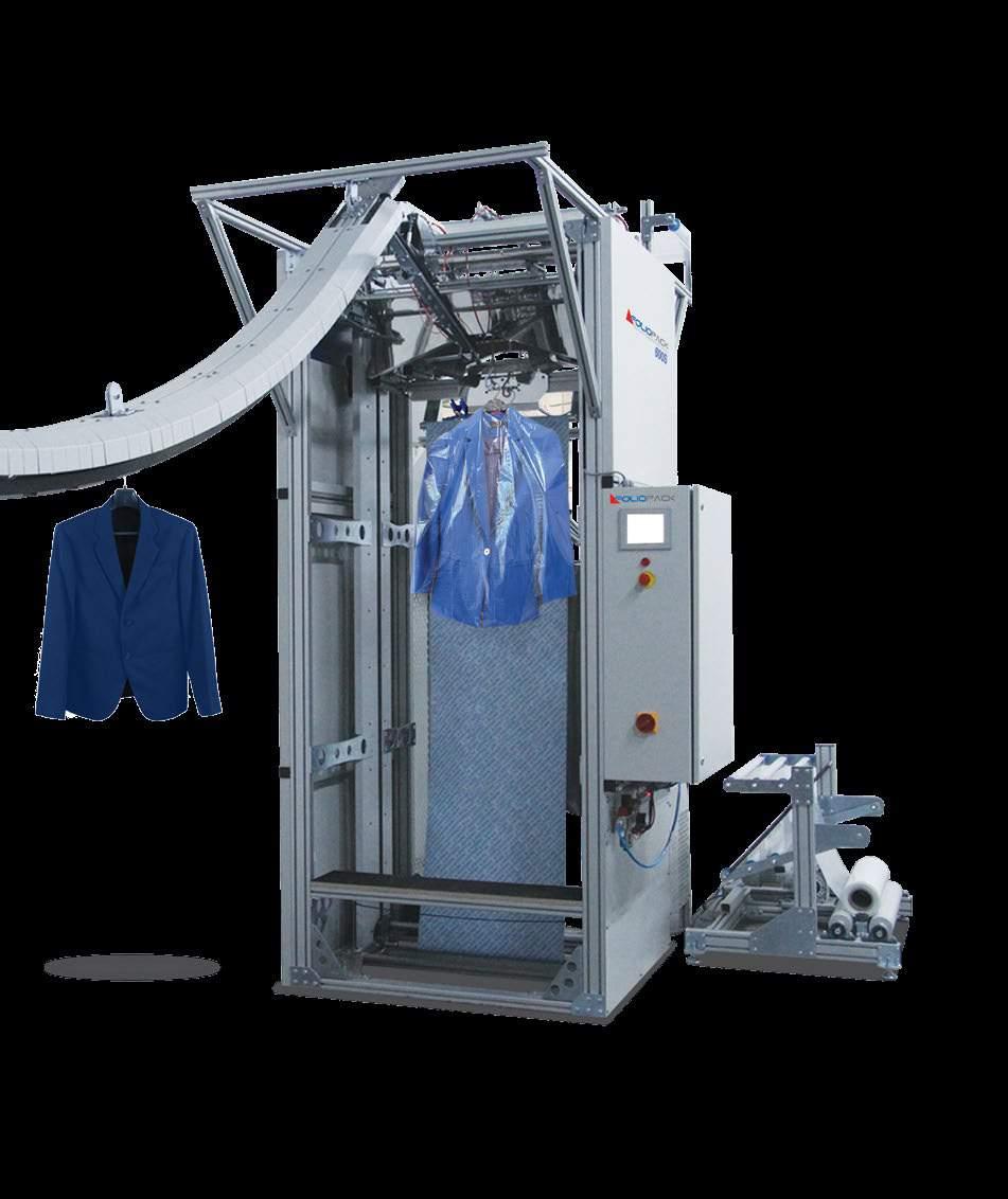 World Of Technology And Solutions FOLIOPACK APM-600S Tam Otomatik Askılı Poşetleme Makinası Fully Automatic Packaging Machine For Garments On Hanger Hızlı, kaliteli ve standart otomatik poşetleme
