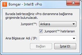 Intel vpro teknik desteği kullanmak için, Intel vpro etkinleştirilmiş bir Jumpoint'e erişiminiz olmalı ve kullanıcı hesabınızın Intel vpro Technology kullanarak bir bilgisayarı kontrol