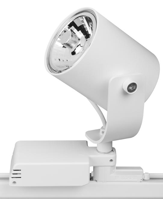 MONO Spot aygıtlar / Spot luminaires Dikey eksende 180 ve yatay eksende 330 yönlendirilebilir Polimer kit kutusu Trifaze ray soketli Adjustability allows 180 rotation for the vertical axis and 330