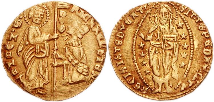 Venedik dükası Karolenj döneminde tedavülde olan dinar küçük işlem sikkesi
