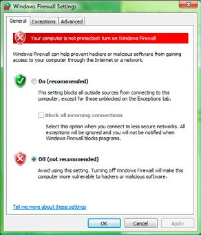 gösterilmezler). Bu durumda, Windows Firewall konfigürasyonunu aşağıdaki gibi ayarlayın. Örnek: IP Setup Program durumunda 1 Windows un Start menüsünden Control Panel i seçin.