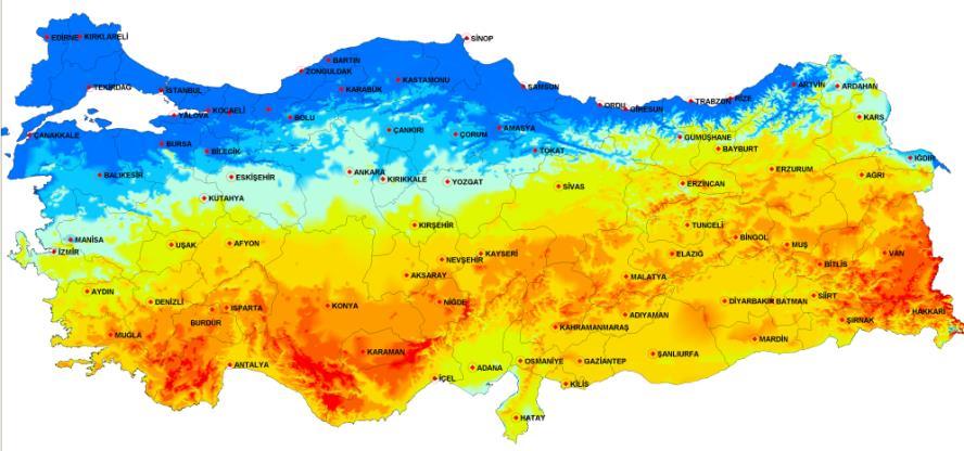 TÜRKİYE GES Potansiyeli (TM: Max. 35 km, OG: Max.20 km ile :) Saha Adedi Toplam Büyüklük Dönüm (1 d=1.000 m2) Karşılık GES Kurulu Gücü (1 MW=20 d) TOPLAM 4.684 5.992.500 d 299.