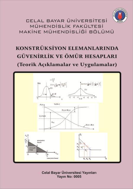 Celal Bayar Üniversitesi Yönetim Kurulu'nun 11/05/2012 tarih ve 2012/08 sayılı ve XIV ve XV nolu kararları ile basılmıştır. KONSTRÜKSİYON ELEMANLARINDA GÜVENİRLİK VE ÖMÜR HESAPLARI Prof.