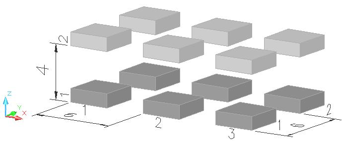 8 Modelleri dizme Bu komut 3B nesneleri, satırlar ve sütunlar halinde (Rectangular array) veya bir merkez etrafında (Polar array) dizerek çoğaltmak için kullanılır.