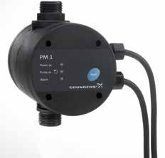 Grundfos Hidrofor Sistemleri PM1 ve PM2 - Basınç Kontrol Üniteleri Genel Özellikleri Grundfos PM1 ve PM2 üniteleri Grundfos pompaların otomatik çalıştırılması/durdurulması için tasarlanmıştır.