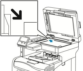 Xerox Uygulamalar 3. Orijinal dokümanlarınızı yükleyin. Doküman camını tek sayfalar ya da tek geçişli çift taraflı otomatik doküman besleyici kullanılarak beslenemeyen kağıt için kullanın.
