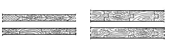 Şekil 2.6 Ahşap Palplanş Tipleri Betonarme palplanşlar: Betonarme palplanşlar istenilen kesit ve boyda olabilecek şekilde ve servis yüklerine karşı dayanabilecek şekilde imal edilebilirler.