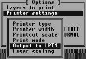 Print mode seçeneği Normal ya da Bold seçeneklerinden birisi tercih edilir (şekil 114). Output to seçeneğiyle çizilen şema, LPT1 paralel porta, COM1 seri porta ya da File dosyasına gönderilir.