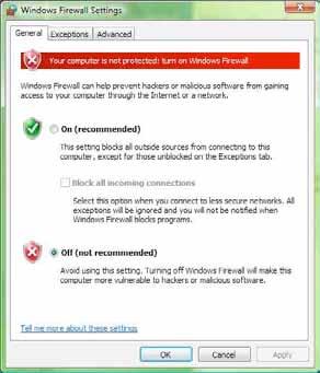 Windows Firewall ı On da tutmak istiyorsanız, aşağıdaki adımlarla devam edin.