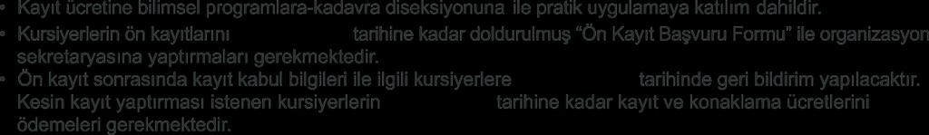 2015 RAMADA PLAZA / ANTALYA 6 Şubat 2015 27 Şubat 2015 10 Şubat 2015 Ön Kayıt Başvuru Formu, TOTBİD