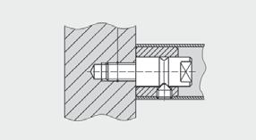Bağlantı elemanları GZ 25 (8-5 mm) Cam kapılar için çift taraflı