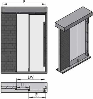 Manuel Sürme Kapı Sistemleri Muto Comfort Muto Comfort XL teleskopik Özellikler Tavana, duvara ve cama montaj