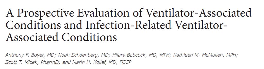 1209 >2 gündür entübe hasta 67 sinde VAC (%5.5), bunların 34 (%50.7 ) ü İVAC (7.0 ve 3.6 / 1,000 ventilatör günü Mortalite VAC olanlarda daha yüksek (%652e karşı %14, P<0.001).