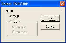 TCP/UDP İletim Modunun Değiştirilmesi Görüntü verilerinin iletişim portu için TCP ya da UDP yi seçebilirsiniz. Bu fonksiyon, Mode (video codec modu) (sayfa 40) MPEG4 veya H.