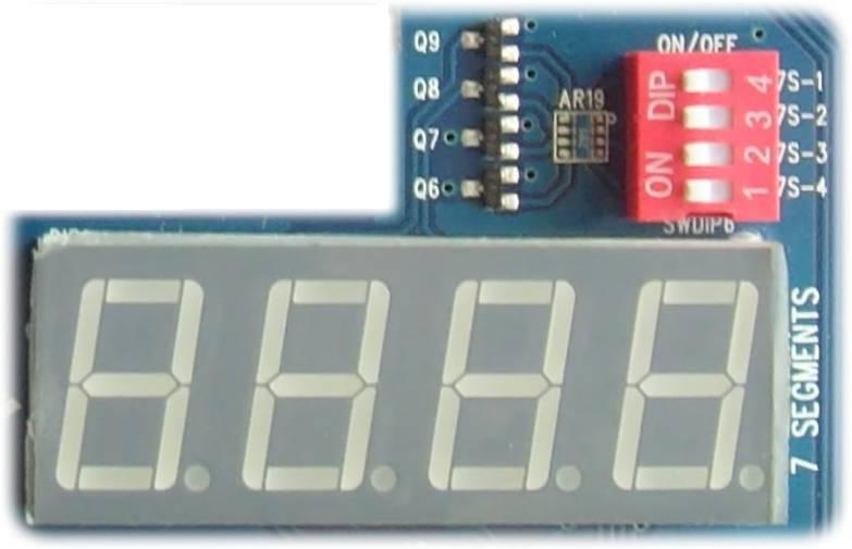 7-SEGMENT 4 Adet 7-segment display D portundan sürülmektedir. Seçim adreslemesini ise A portunun ilk 4 biti ile yapılmaktadır.