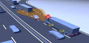 Sistemi (AEBS) Çekici ve yol kamyonlarında sunulan AEBS ile daha güvenli sürüş Öndeki aracın hızına