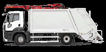 Çöp Kamyonu 4x2, 6x2 ve 8x2 konfigürasyonlarında, 13 m 3 ten 31 m 3 hacme kadar, çöp konteyneri yüklemeye uygun ekipmanlı kamyonlar. 58 m 3 kapasiteli çekilebilir tip çöp transfer semi treyleri.
