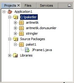 Bölüm 4: Paket Hazırlamak ve Kullanmak 99 Bu andan itibaren bu uygulama dahilinde aritmetik, aritmetik.donusumler ve stringler adlı paketlerdeki sınıflardan yararlanmak mümkün hale gelir.