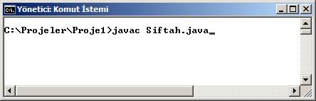 90 Java Programlama Dili CLASSPATH ayarlamasını Windows un Ortam Değişkenleri diyalog kutusunda yapmanız önerilir. Bu ayarlamadan sonra yukarıda hazırladığımız Siftah.