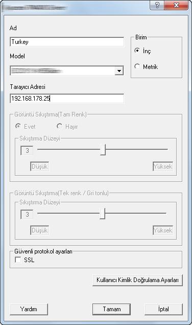 1 Windows'ta [Başlat] butonunu seçin, [Tüm Programlar], [Kyocera] ve sonra [TWAIN Driver Setting]. TWAIN Sürücü ekranı görünür.