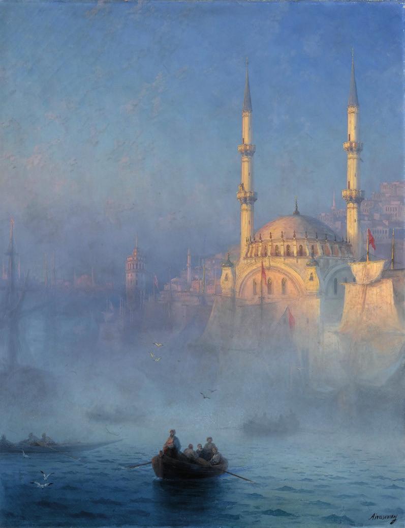 Saray çevresinin ve İstanbul un çeşitli tab- 124 lolarını yaptı. Abdülaziz, ressama bir de Osmanlı Nişanı verdi.