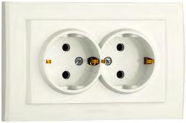 Outlet Earthed - With Protection Cover 401-XX0300-243 Priz / Socket Outlet Without Earth 401-XX0300-215 UPS Priz