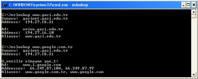 Nslookup Komutu Bir adresin TCP/IP numarasını bulunmasını sağlar. Neler Öğrendik? 1. IP Adresleme ve Alt Ağlar (Subnets) 1. IP Adres Sınıfları 1. A sınıfı Adresler 2. B Sınıfı Adresler 3.