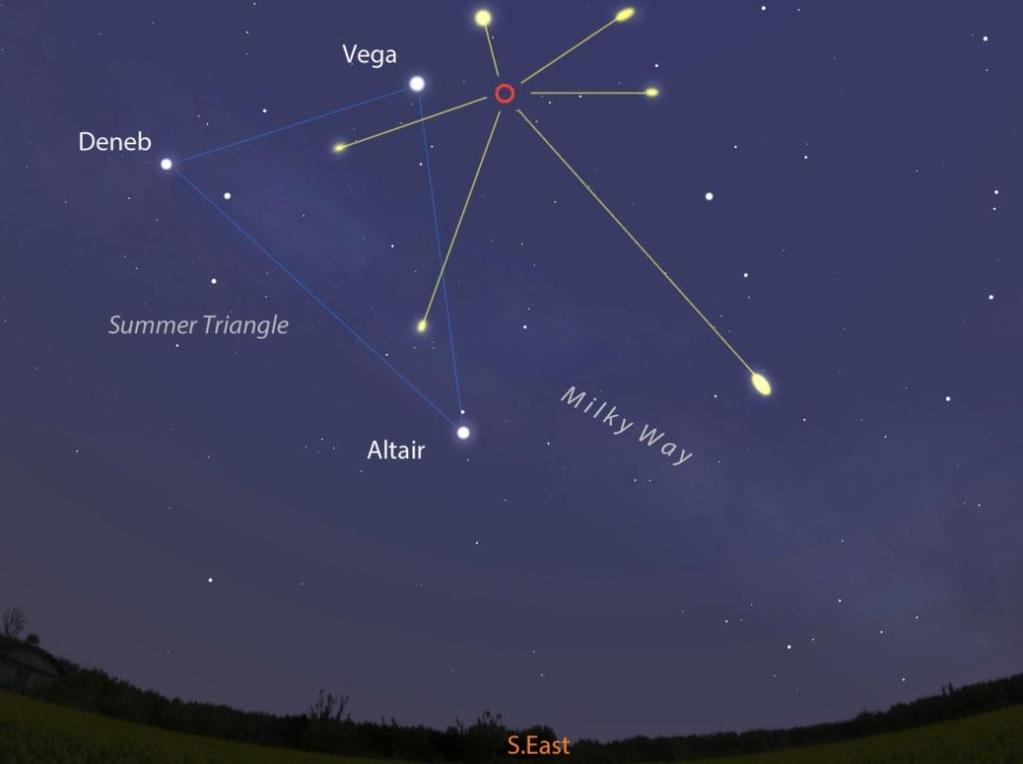 Meteor Yağmurlarının Merkezi 20 22 Nisan 2013 tarihinde