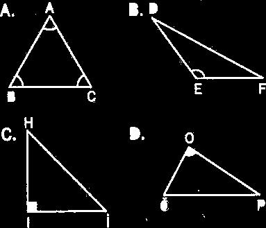 8. Yandaki saat modelinde gösterilen açının ölçüsü kaç derecedir? 11. Aşağıdakilerden hangisi çeşitkenar üçgendir? A. 30 o B. 45 0 C. 60 o D. 90 o 9.