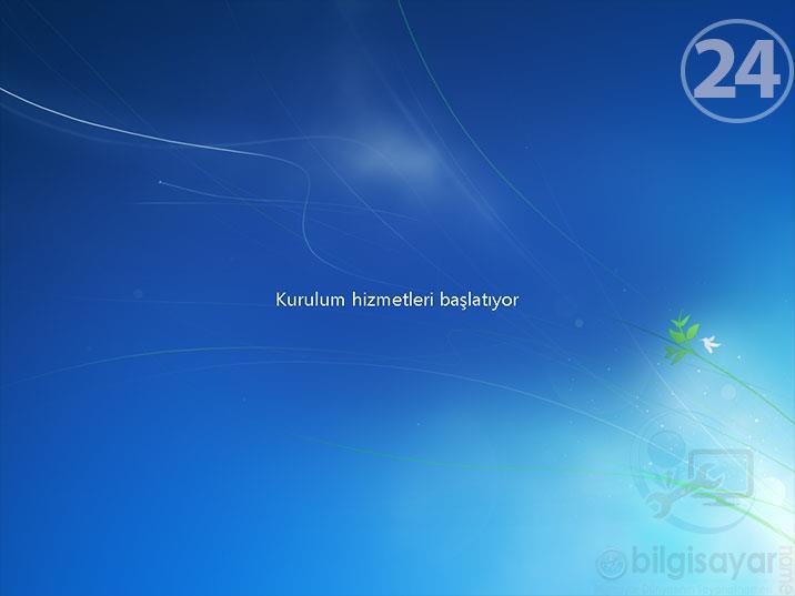 23.ADIM: Bilgisayar yeniden açıldığında bizi bu ekran karşılıyor, herhangi bir işlem yapmıyor bekliyoruz. 24.