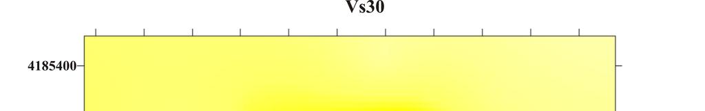 Z. KANBUR, S. KANBUR Şekil 8. Çalışma alanına ait 30m ortalama S-dalgası hız dağılımı.