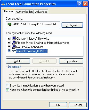 255.255.0 Windows XP IP Address Setup Başlat düğmesini tıklayın, Denetim Masası'nı tıklayın.