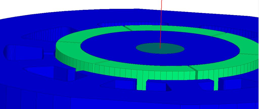Şekil 3.20 : Referans model 3D modeli. Geometriden görüldüğü gibi motor sargıları bu analiz çalışması için oluşturulmamıştır.