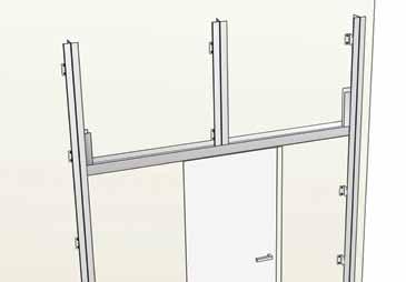 40 cm) aks aralığındaki CT profilleri L braketlere sabitlenir.