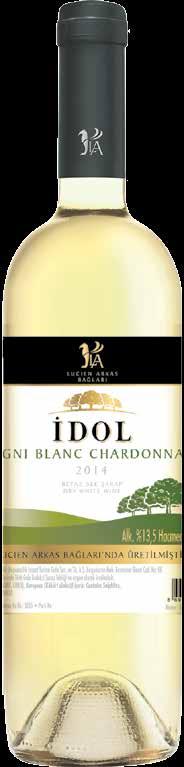 İDOL GRENACHE SHIRAZ 75 CL 8-10 C İDOL UGNI BLANC CHARDONNAY 75 CL 8-10 C Grenache, Shiraz Ugni Blanc, Chardonnay Dağ çileği ve böğürtlen