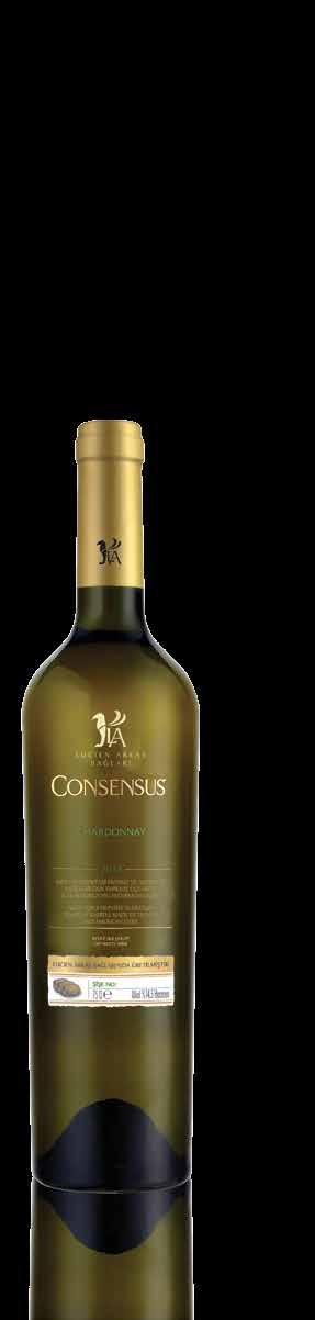 CONSENSUS CHARDONNAY 75 CL 8-10 C Chardonnay Altın sarısı renginde, çarkıfelek meyvesi, ananas ve kızarmış ekmek aromalarına sahip, dengeli, yumuşak içimli ve damakta kalıcı bir şaraptır.