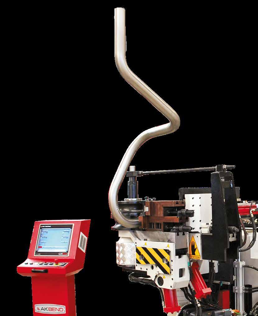 ABM 76 CNC-3 Tube Bending Machine bends tubes up to 76 mm diameter with high quality and accuracy as servo motor contolled.
