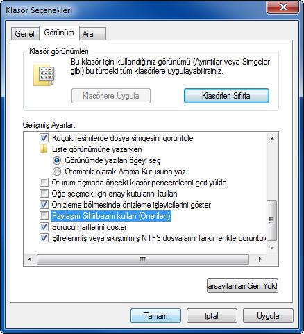 1 Başlat menüsünden, Denetim Masası'nı, Görünüm ve Kişiselleştirme'yi ve sonra da Klasör Seçenekleri'ni seçin. Windows XP'de, Bilgisayarım'a tıklayın ve Araçlar'da Klasör Seçenekleri'ni seçin.