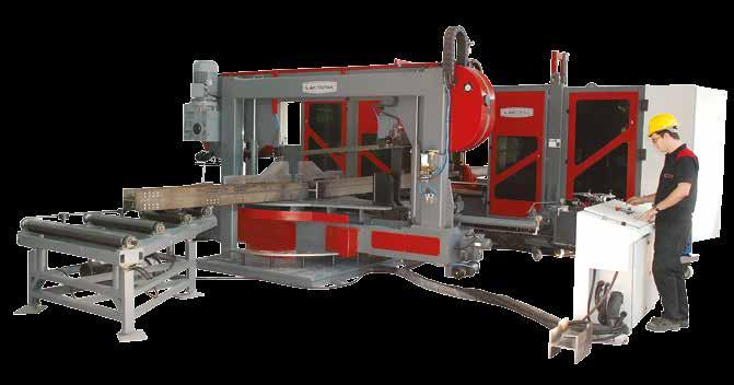 AST 1200-500 BANDSAW AÇILI ŞERİT TESTERE The angled cutting position is adjusted by servo motor (brought to