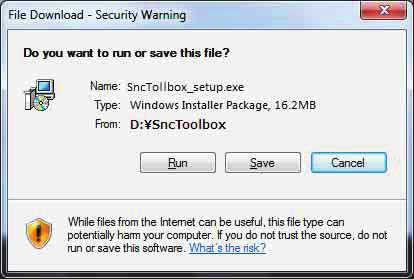 Windows 7 kullanırken File Download-Security Warning mesajı görünürse, Run ı tıklayın.