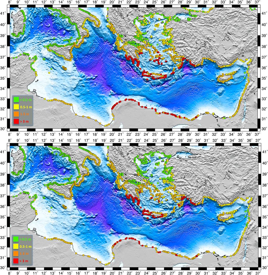 Author's personal copy O. Necmioglu, N. M. O zel Pure Appl. Geophys. Ege ve Doğu Akdeniz de tsunami modelleme çalışmaları uyarınca beklenebilecek tsunami yükseklikleri.