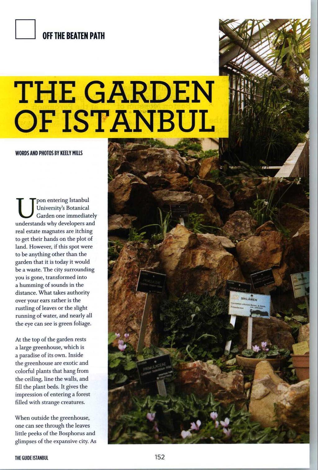THE GARDEN OF ISTANBUL Yayın Adı : The Guide Istanbul