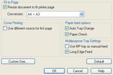 farklı boyutta bir sayfaya yazdırmanızı sağlar. Bu özellik sadece Windows PCL sürücüleriyle kullanılabilir. 1.