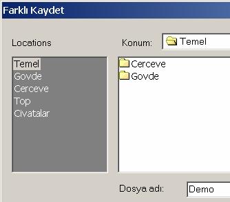 Autodesk Inventor 7 Tanıtma ve Kullanma Kılavuzu SAYISAL GRAFİK 6. Değişiklikleri yeniden Save ile kaydedin ve aktif projeyi Demo yapın (üst taraftaki Demo yazısını çift tıklatarak).