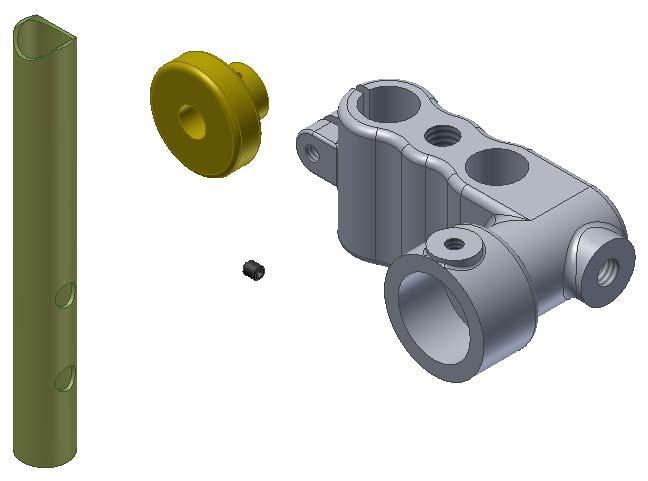 SAYISAL GRAFİK Autodesk Inventor 7 Tanıtma ve Kullanma Kılavuzu Çizim ekranında aşağıdaki parçalar olacak: 7. Montaj dosyasını kaydedin ve dosyası kapatın. 8. DEMO.