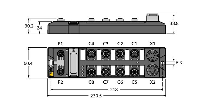 EtherNet/IP, Modbus TCP, or PROFI- NET slave Integrated Ethernet switch Supports 10 Mbps/100 Mbps 2 x M12, 4-pin, D-coded, Ethernet fieldbus connection Kuvvetlendirilmiş cam elyaf gövde Darbeye ve